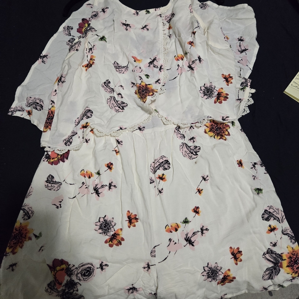 Justice Teens Flower Romper Size 20